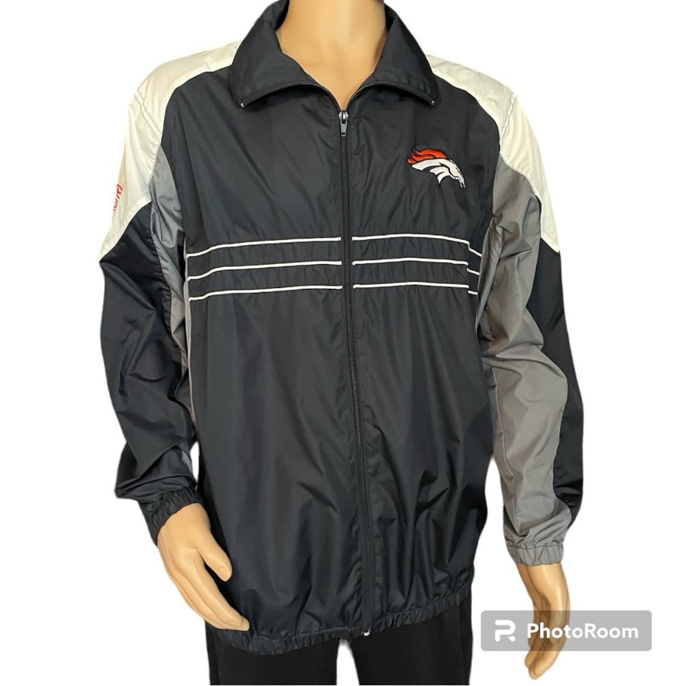 Men’s NFL Denver Broncos Sports Illustrated Zip-Up Windbreaker Size L